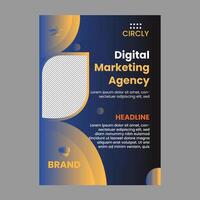 design de folheto de marketing digital vetor