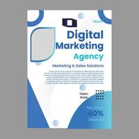 design de folheto de marketing digital vetor