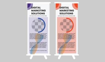 banner roll up de marketing digital vetor