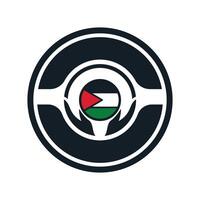 círculo Palestina crachá logotipo. círculo moderno logotipo vetor