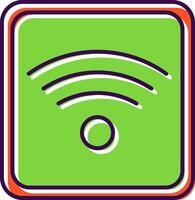 Wi-fi preenchidas ícone vetor