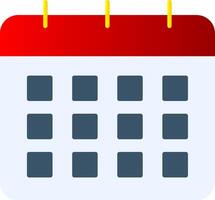 calendário plano gradiente ícone vetor