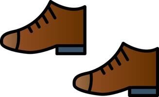 sapatos linha preenchidas gradiente ícone vetor