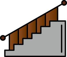 escada linha preenchidas gradiente ícone vetor