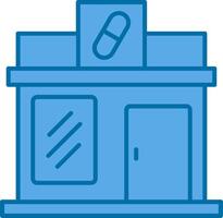 farmacia preenchidas azul ícone vetor