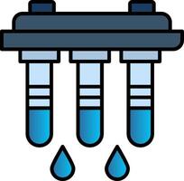 água filtro linha preenchidas gradiente ícone vetor