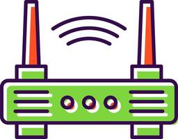 Wi-fi roteador preenchidas ícone vetor