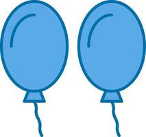 balões preenchidas azul ícone vetor