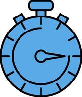 cronômetro preenchidas azul ícone vetor
