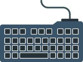 teclado plano gradiente ícone vetor