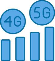Alto Rapidez preenchidas azul ícone vetor