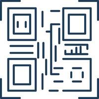 qr código plano gradiente ícone vetor