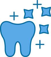 dente branqueamento preenchidas azul ícone vetor