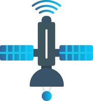 satélite plano gradiente ícone vetor