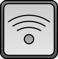 Wi-fi linha preenchidas gradiente ícone vetor