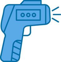termômetro arma de fogo preenchidas azul ícone vetor