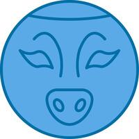 bicho-preguiça preenchidas azul ícone vetor
