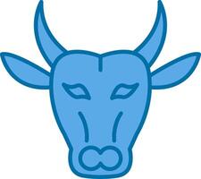 búfalo preenchidas azul ícone vetor