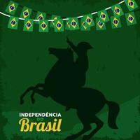 cartão do dia da independência do brasil vetor