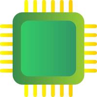 CPU plano gradiente ícone vetor