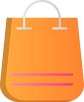 compras saco plano gradiente ícone vetor