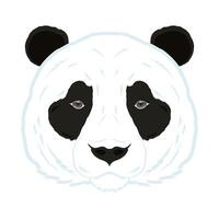 personagem da fauna cabeça de animal urso panda selvagem vetor