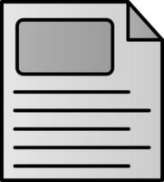 Arquivo linha preenchidas gradiente ícone vetor