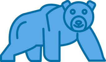 polar Urso preenchidas azul ícone vetor