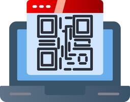 qr código plano gradiente ícone vetor