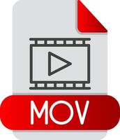 mov plano gradiente ícone vetor