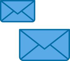 o email preenchidas azul ícone vetor