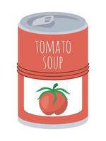 sopa de tomate em lata vetor