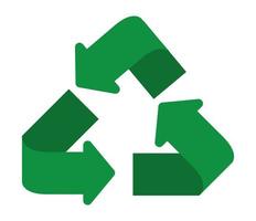 símbolo de reciclagem verde vetor
