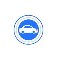 ícone de serviço de compartilhamento de carros ou carona, vetor