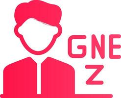 gen z masculino criativo ícone Projeto vetor