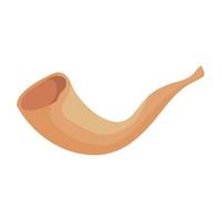 chifre judeu shofar vetor