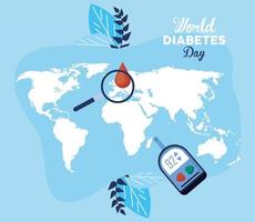 planeta do dia mundial da diabetes vetor