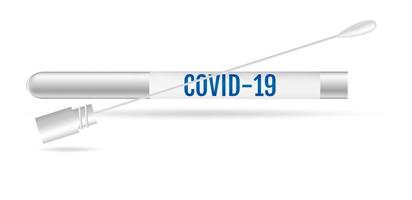 teste médico e proteção contra coronavírus covid-19. vetor