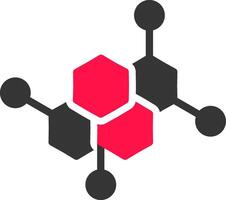 design de ícone criativo de molécula vetor