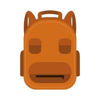 ícone isolado de equipamento de mochila escolar vetor