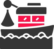design de ícone criativo de barco de pesca vetor