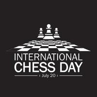 imagem vetorial, xadrez internacional dia 20 de julho