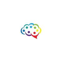logotipo da harmonia do cérebro vetor