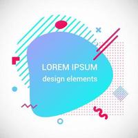 moderno líquido elemento abstrato forma gradiente memphis estilo projeto fluido vetor ilustração colorida banner modelo de forma simples para apresentação, folheto, brochura, isolado no fundo branco.