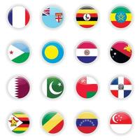 conjunto de bandeiras do mundo vetor