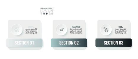 modelo de infográfico de negócios com projeto de etapa ou opção. vetor