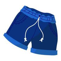 masculino calção e natação roupa de baixo estão azul. masculino natação roupa de baixo. azul estilo cartoon boxer shorts. vetor ilustração em destaque em uma branco fundo. isolado peça do masculino roupas para natação