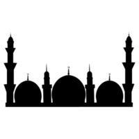 lua mesquita Sillhouette vetor ilustração