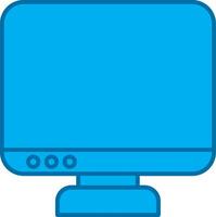 monitor preenchidas azul ícone vetor