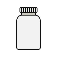 ícone de cor do frasco de comprimidos de prescrição. ilustração vetorial isolada vetor